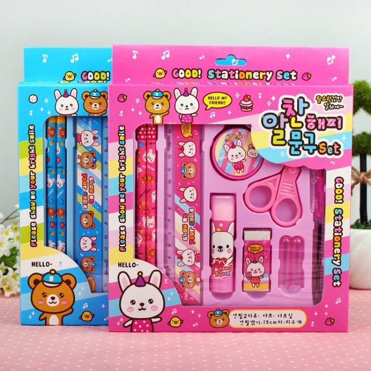 PROMO!!! Alat tulis set karakter 10in1 / Stationery Set / Alat Tulis Sekolah