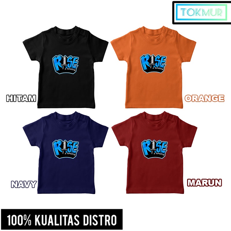 Baju Kaos Anak Laki Laki Rise Esports Team Game PMGC Gaming Keren Kekinian Kualitas Premium Distro