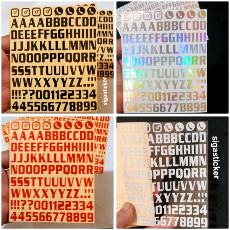 

STIKER STICKER ABJAD STICKER HURUF ANGKA CUTTING