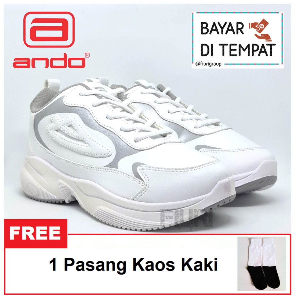 FIURI - ANDO ORIGINAL - GUMMY 37-40 PUTIH - SEPATU SNEAKERS SPORT KANVAS SOL KARET ANAK PEREMPUAN - SEPATU KETS TRENDY WANITA - SEPATU OLAHRAGA LARI FITNES SENAM KERJA KULIAH SEKOLAH SD SMP SMA BERTALI CEWEK MURAH PROMO DISKON BONUS KAOS KAKI