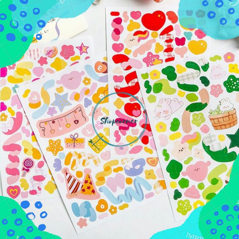 

Stiker / Sticker Pita untuk Dekorasi Jurnal / Scrapbook