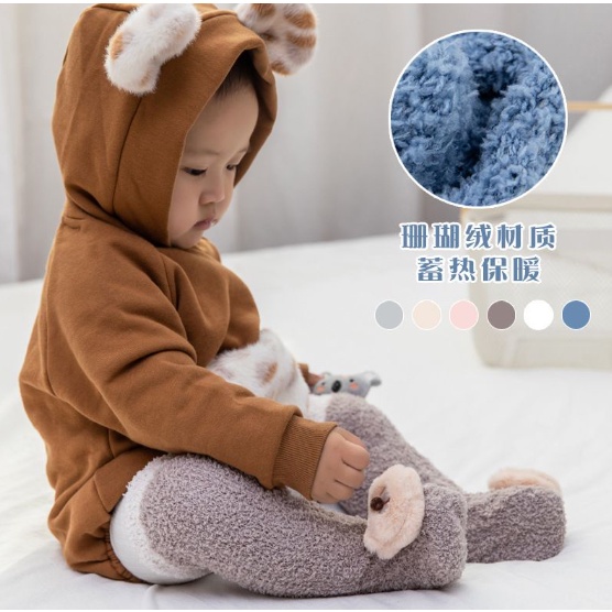 Kaos Kaki Rajut Bulu Selutut 0M-1Y Kaos Kaki Fleece Boneka Selutut Kaos Kaki Rajut Anak CBKS VC