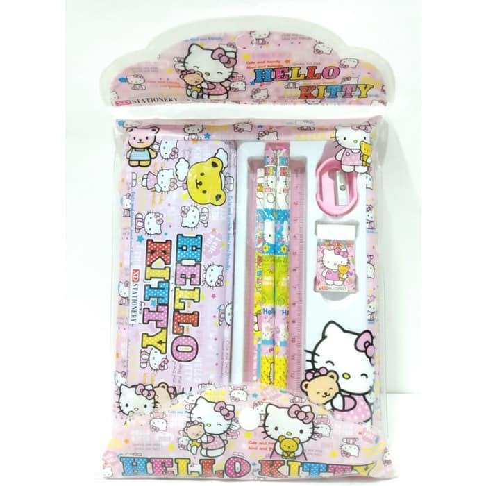 

Stationery Set Kotak Pensil Hello Kitty Alat Tulis Anak Perempuan Pink