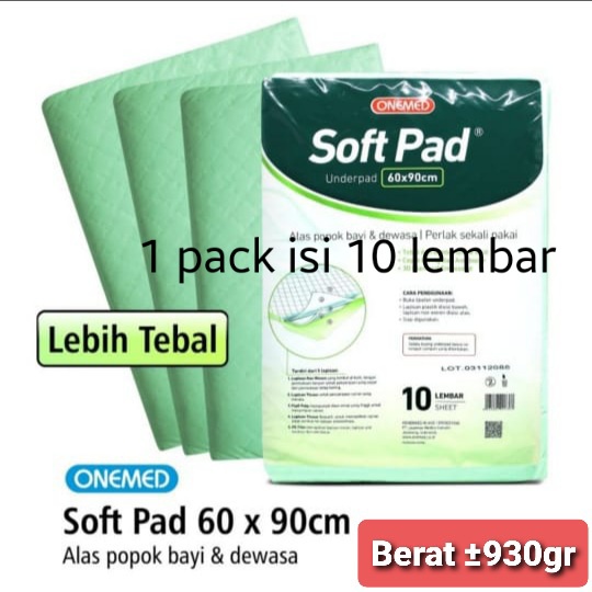 Underpad TEBAL Softpad Soft Pad Perlak 60x90 90x60 Alas Pipis Training Anjing Kucing