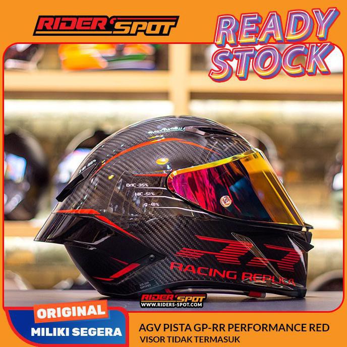 Helm Motor Agv Pista Gp-Rr Performance Red Full Face Helmet Original Termurah