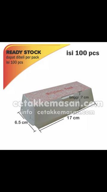 Dus Hotdog Uk 17x6,5 X Tinggi 7 Cm Foodgrade Isi 100pcs/pack