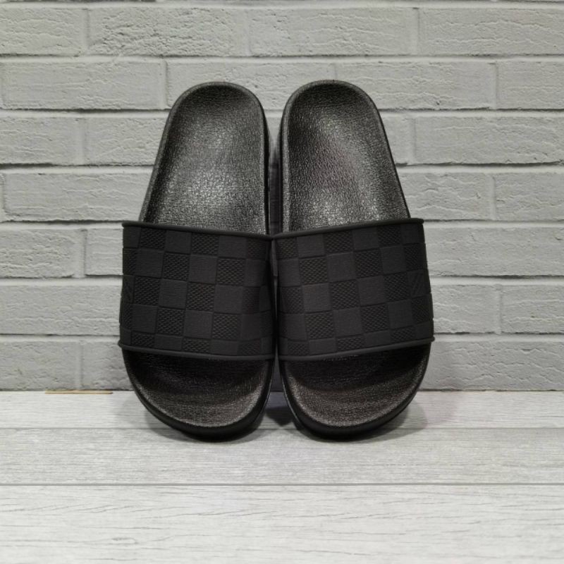 sandal import pria full black size 40-44 grade original