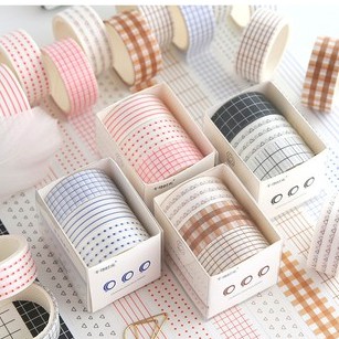 

SS 3 isi 3/4/5 Isolasi/Selotip/Solatip Motif Fancy/Selotip Washi Motif Kotak-Kotak untuk Scrapbook
