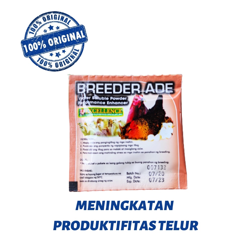 BREEDER ADE sachet - isi 5 gram - meningkatan produktifitas telur