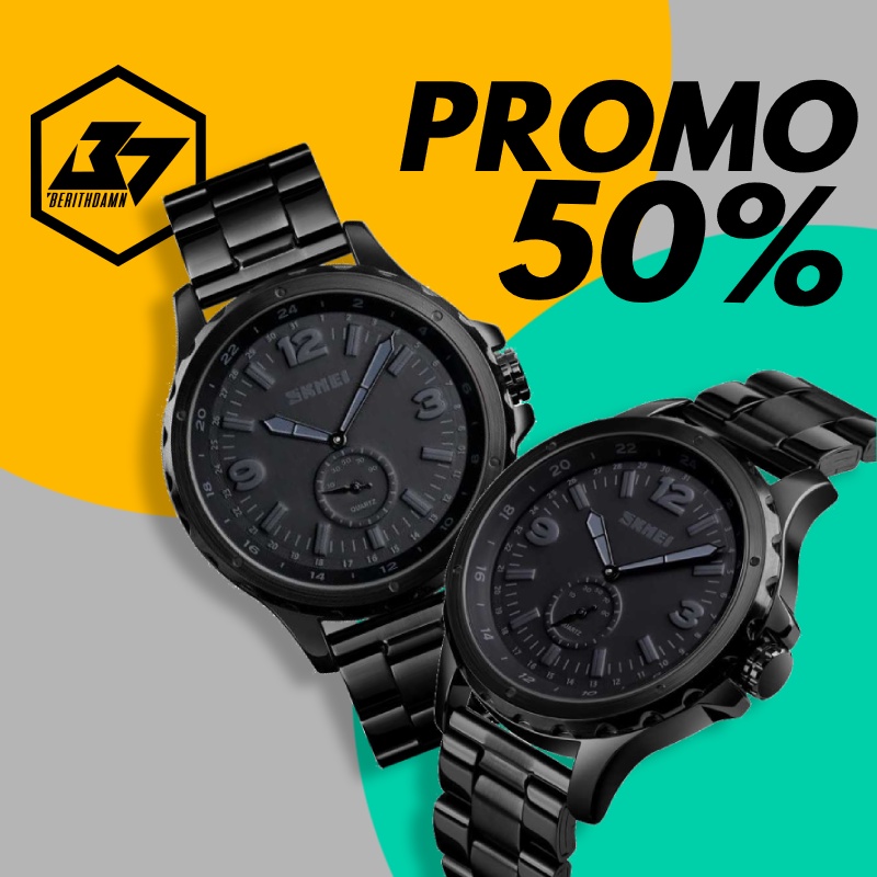 SKMEI 1513 Jam Tangan Analog Pria Strap Stainless Steel
