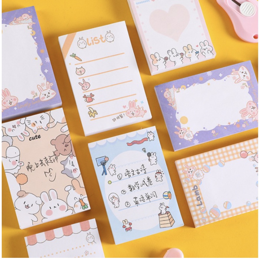 【GOGOMART】Sticky Notes Tempel / Memo Catatan Pembatas - Rabbit Kelinci