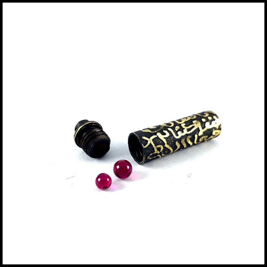 Batu Mulia Siem Mirah Delima Istimewa Liontin Bandul Kalung Motif Kaligrafi Antik