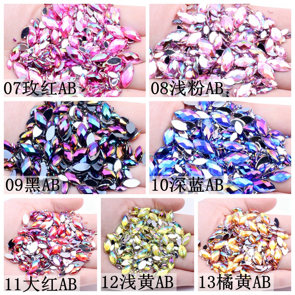 BEST SELLER!! GEMS RUNCING KILAU AB 3x6 mm / BAHAN NAIL ART / HIASAN HENNA / HIASAN TASBIH DIGITAL