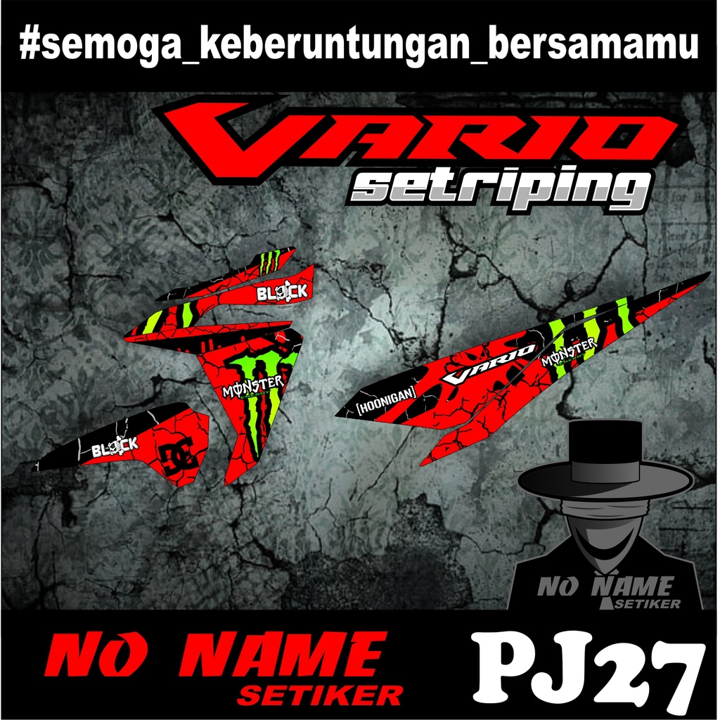 STRIPING VARIO 125 150 racing (pj27) TAHUN 2014-2017 stiker sticker decal