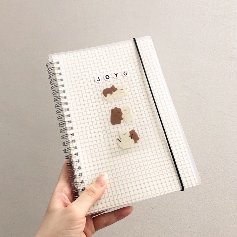 Notebook Grid Cream Ukuran A5 B5 Bisa Custom BISA COD