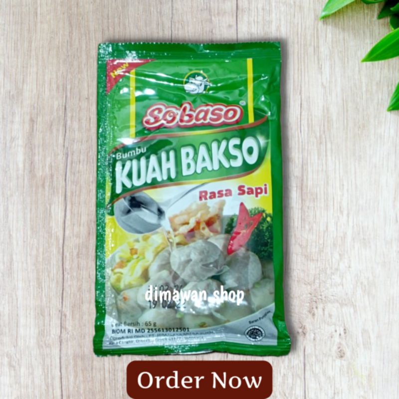 Jual Sobaso Bumbu Kuah Bakso Rasa Sapi 65 Gram Shopee Indonesia