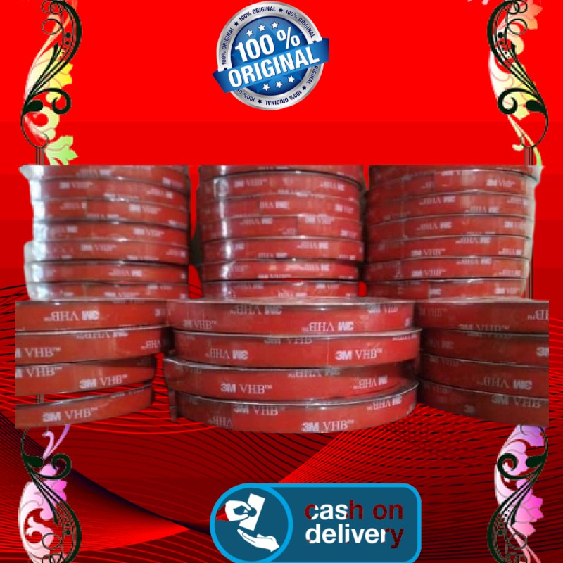 

¦AQ< Double Tape Super Kuat Super Lengket Merk 3M VHB Original lebar 12 mm ­232‘ ¹