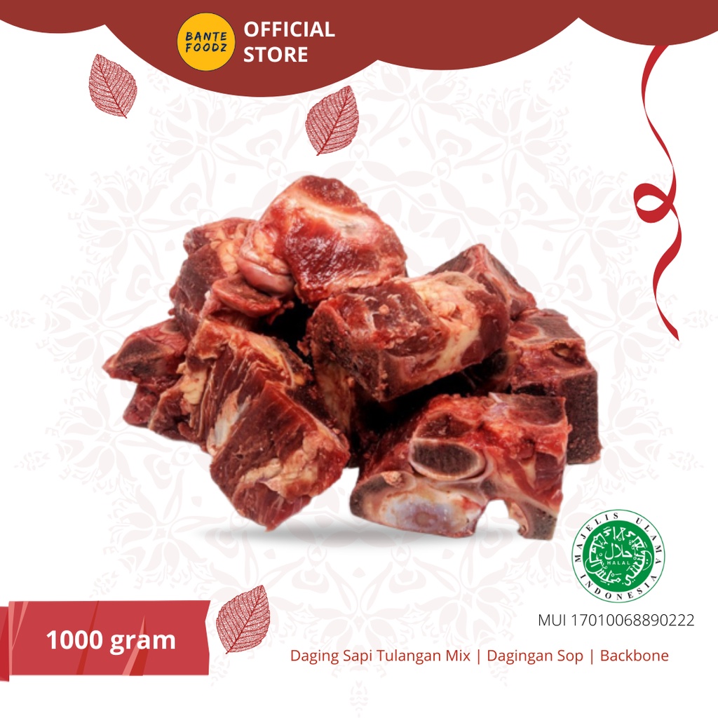 

Beef Backbone / Daging Sapi Tulangan Mix / Tulangan Sapi Import 1Kg