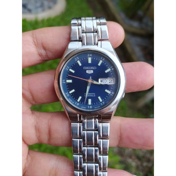 seiko 5 cal 7s26 automatic blue dial