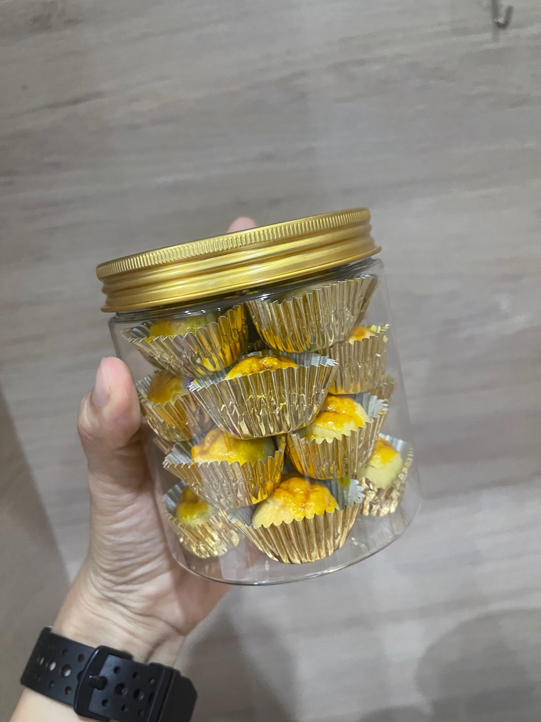 Toples Bumbu 500ml Toples Coklat Botol Almondmild Gelato Botol Plastik Tutup Aluminium Gold