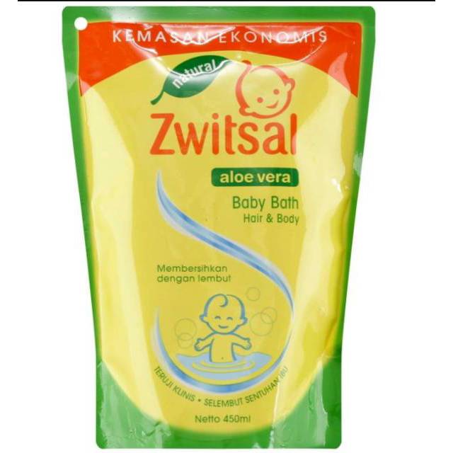 Zwitsal Natural Baby Bath Hair & Body Aloe Vera Refill 450ml Lazada