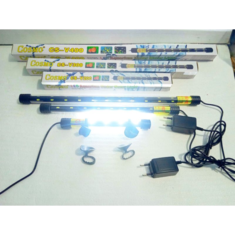 LAMPU AQUARIUM LED COSMO V 2 BARIS LAMPU LED/20-30-40-50cm/Murah