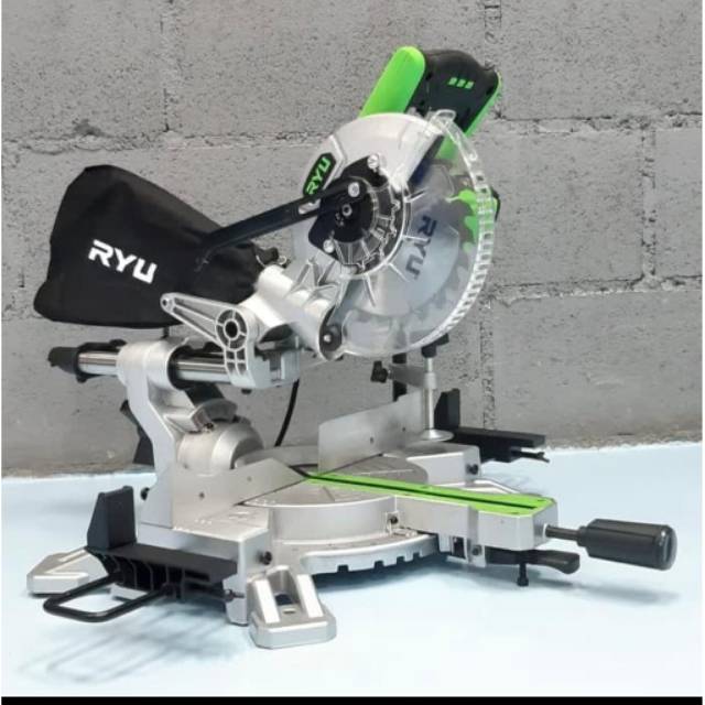 MESIN POTONG ALUMINIUM SLIDING RYU RMS 180 - 1 7 INCH MITRE SAW MITTER SAW