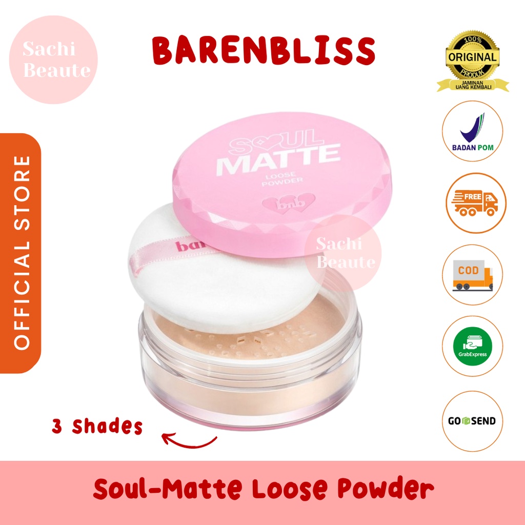 BNB BarenBliss BarenBlis Baren Bliss Soul-Matte Loose Powder Korea Bedak Tabur Kontrol Pori-pori &amp; Sebum