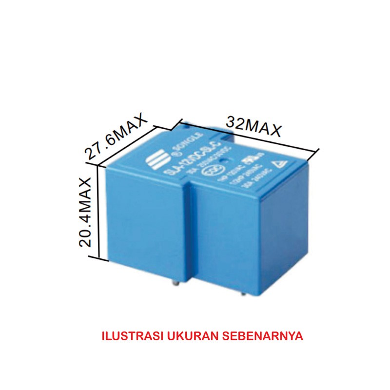 RELAY 12V SONGLE 6PIN 6 PIN SLA-12VDC-SL-C 12VOLT 12 VOLT 30A 30