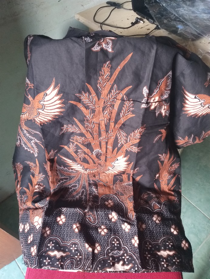 Bambu Kemeja Batik Pria Lengan Pendek Full Furing Katun Halus Sragenan