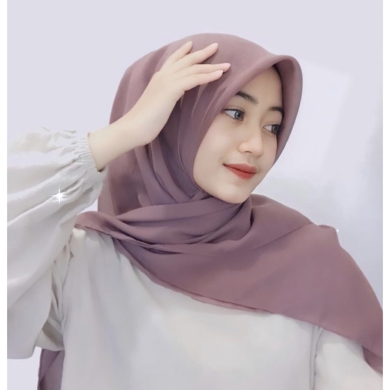 Jilbab Segiempat BELLA SQUARE hijab pollycotton kerudung segiempat hijab murah-lavender