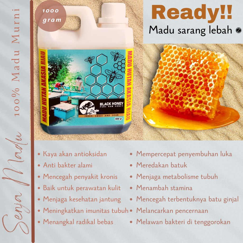 

MADU ASLI MURNI 100% 1000 GR MADU HUTAN AKASIA