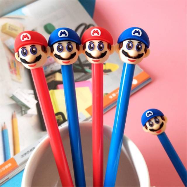 

Pulpen Gel Lucu dan Unik dengan Atasan Karakter Mario Bros