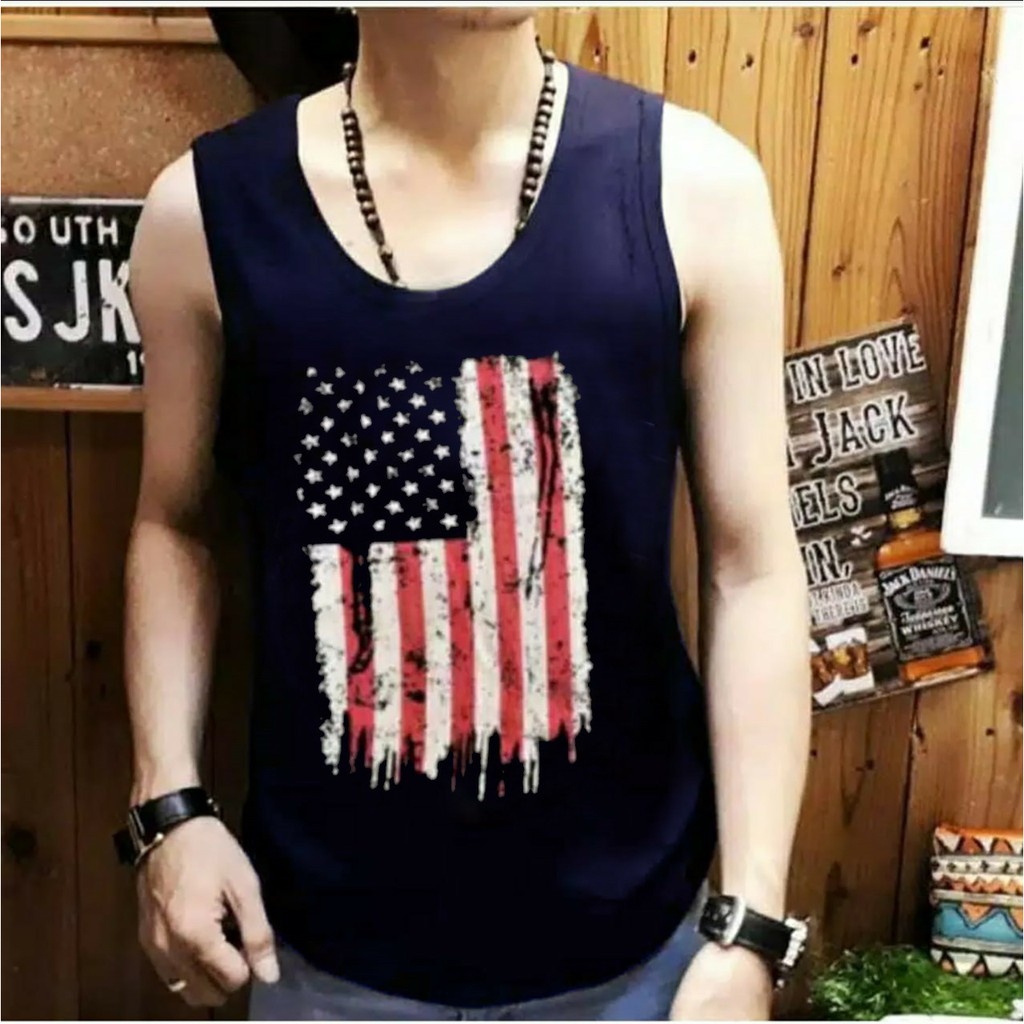 AMOSJKT28.SINGLET USA/SINGLET DEWASA/SINGLET PRIA