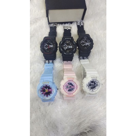 JAM TANGAN KARET JARUM DIGITAL ANTI AIR BABY-G