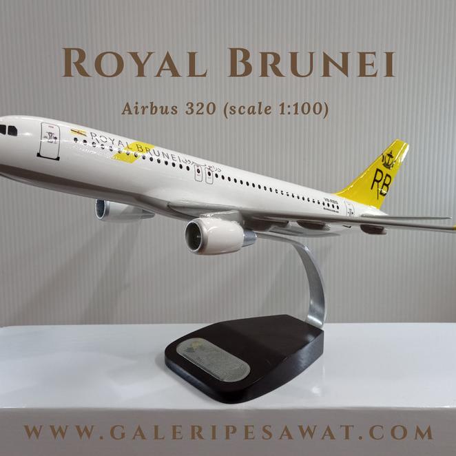 Miniatur Replika Pesawat Royal Brunei A320