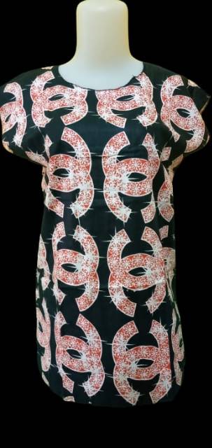 BIG SALE Blus Santai Wanita Dasar Hitam Motif Random