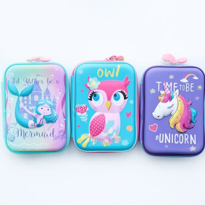 

Kotak Pensil Hardtop Tempat Pensil 3D Smiggle Alike Pencil Case - Mermaid