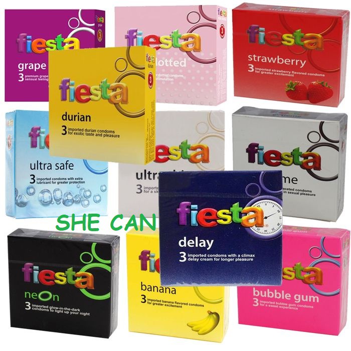 Kondom Fiesta All Variant per Box / Dus isi 3 Kondom