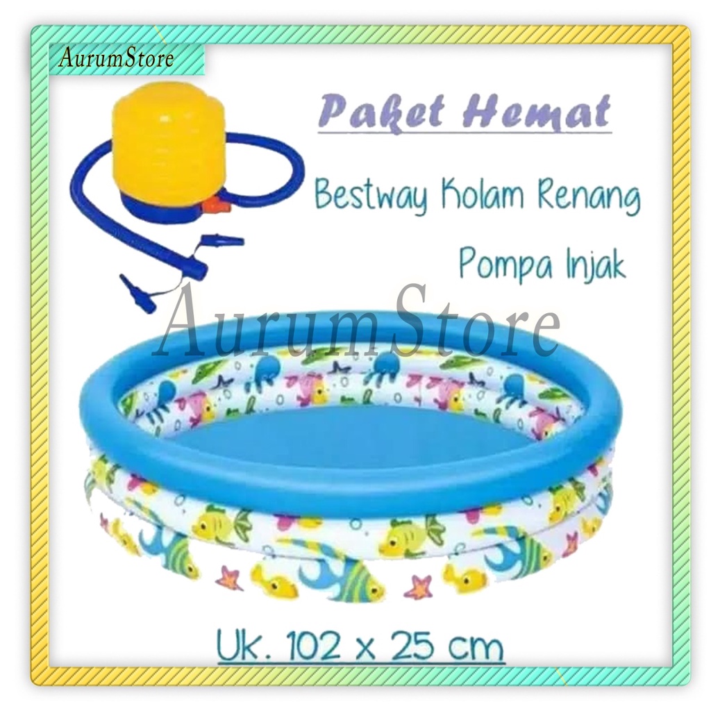 Kolam Renang Anak Ocean Life Bestway 51008 Uk 102 x 25