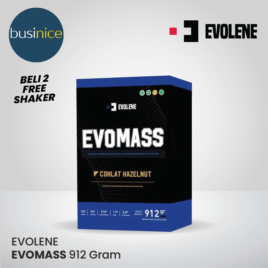 Evolene Evomass Gainer Evo Mass 2lbs 912gram 2 lbs 912 g HALAL BPOM