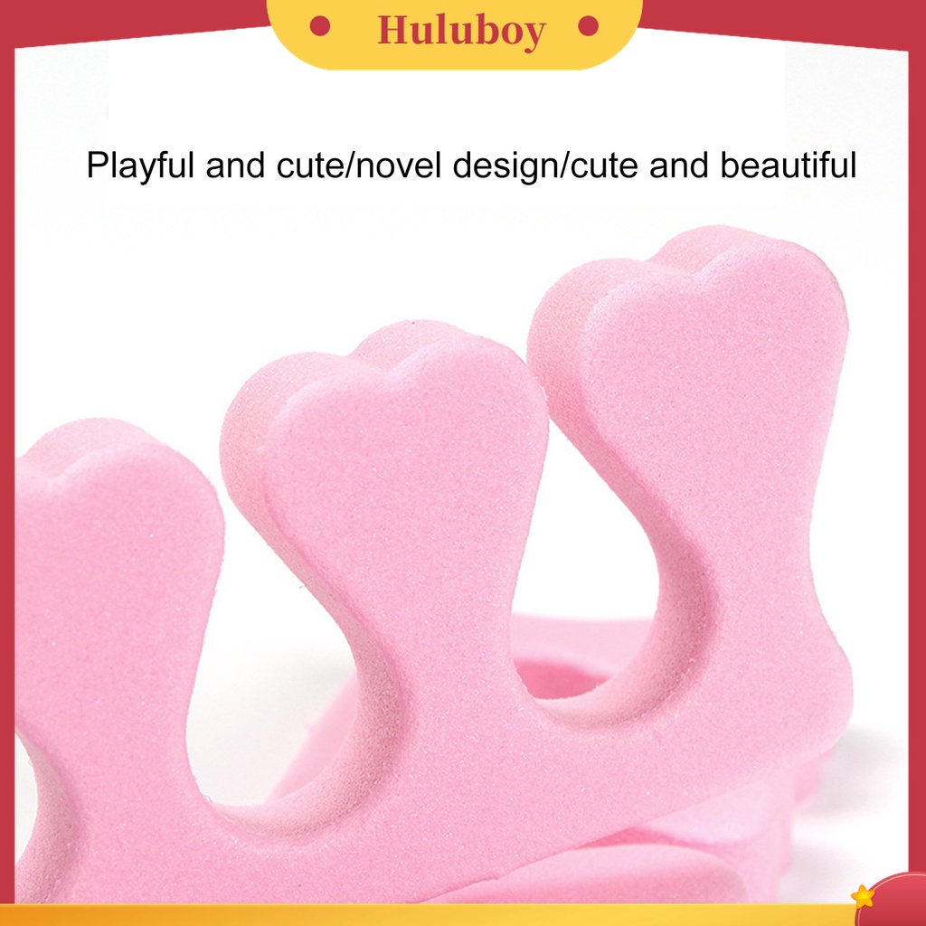 Huluboy Huluboy♡ 100 Pasang / Set Spons Pemisah Jari Kaki Anti Gores Untuk Pedicure