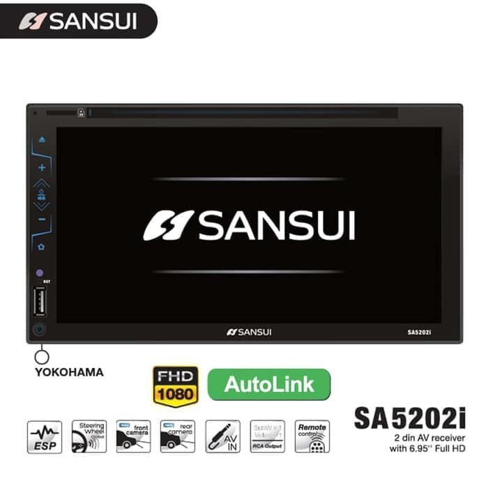 tape mobil headunit sansui sa 5202i mirrorlink panel glass Diskon