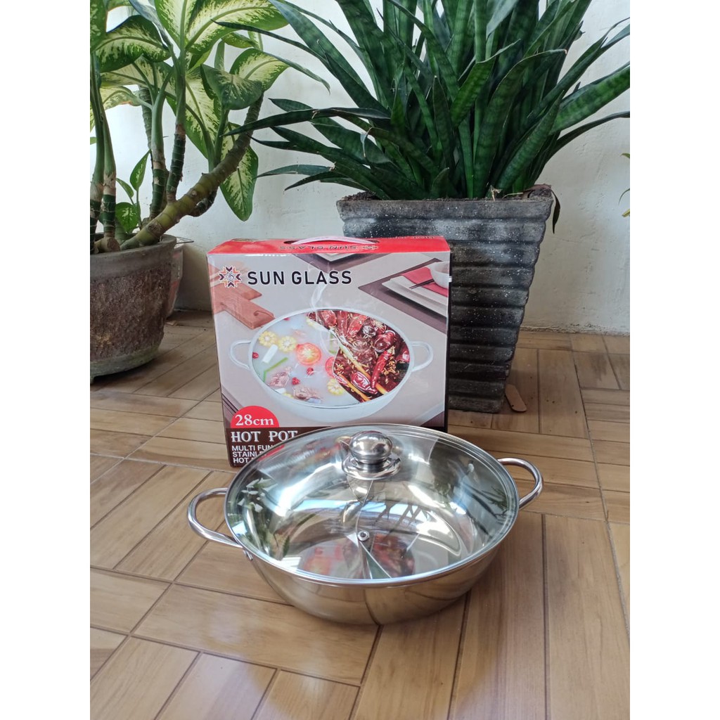 Panci Shabu Shabu 28Cm Suki Pan Stainless