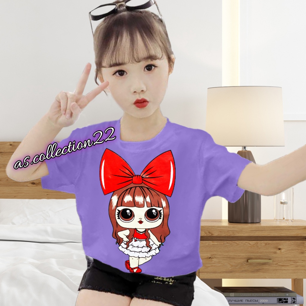 KAOS ANAK PEREMPUAN LOL CANTIK//USIA 1-10 TAHUN