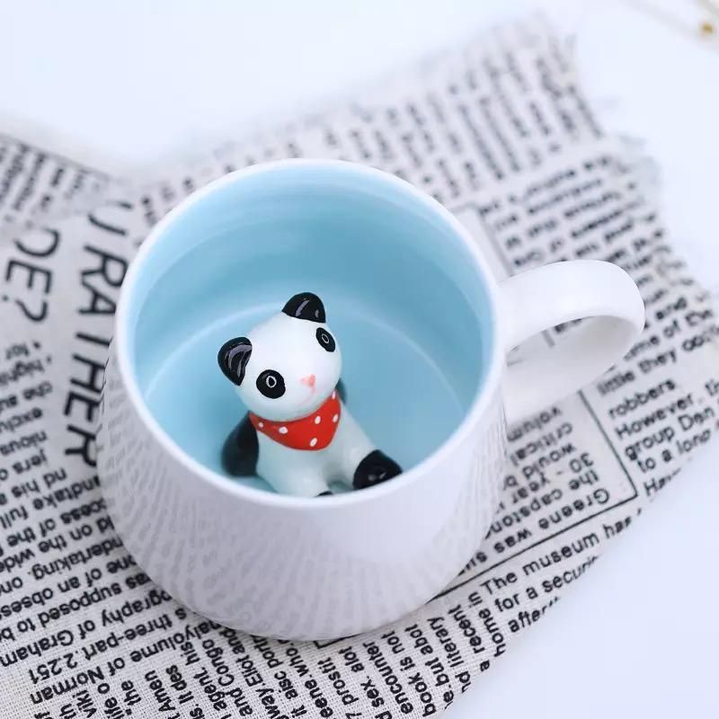 [PING18] 3D mug panda + free sendok keramik
