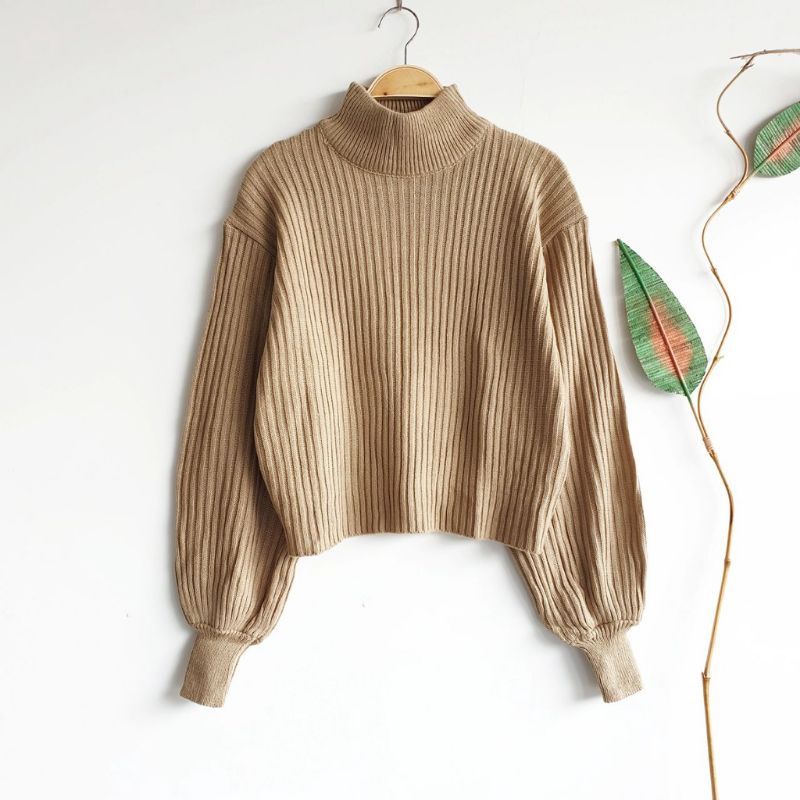 Sweater Turtleneck Crop Top Original