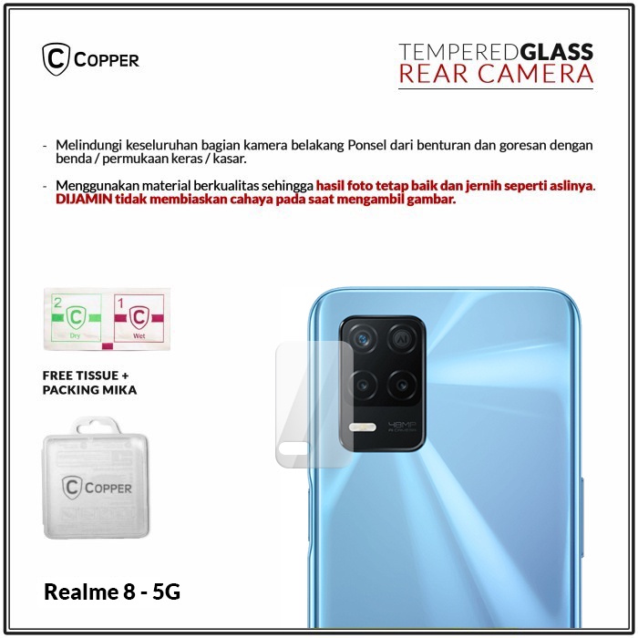 Realme 8 5G - Copper Tempered Glass Kamera
