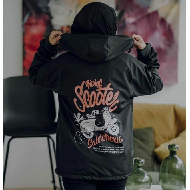 Jaket Cougle Salviohexia Scooter Jaket Parasut Unisex Jaket Outdoor