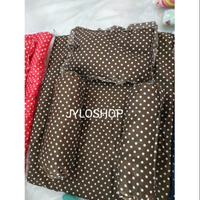 KASUR SET BAYI COKLAT POLKA FULL SET
